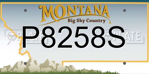 P8258S Montana License Plate