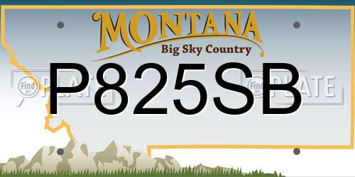 P825SB Montana License Plate