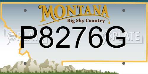 P8276G Montana License Plate
