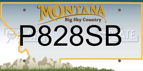 P828SB Montana License Plate