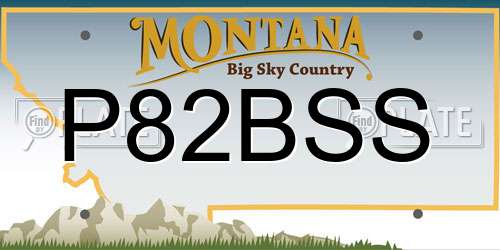 P82BSS Montana License Plate