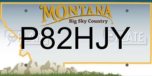 P82HJY Montana License Plate