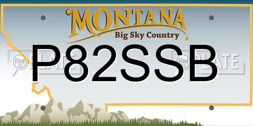 P82SSB Montana License Plate