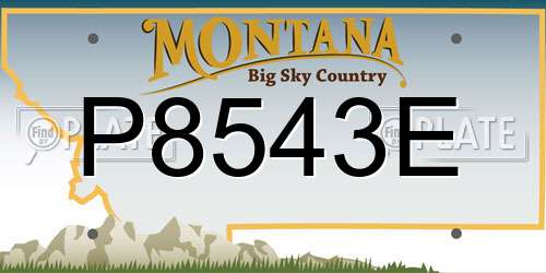 P8543E Montana License Plate