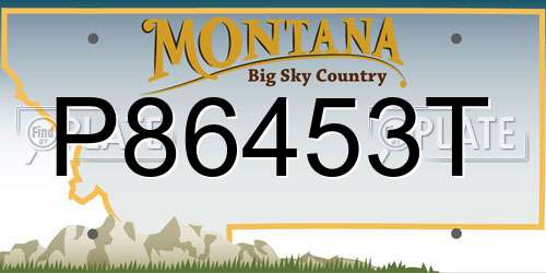 P86453T Montana License Plate