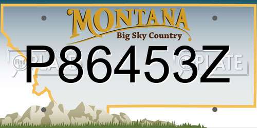 P86453Z Montana License Plate