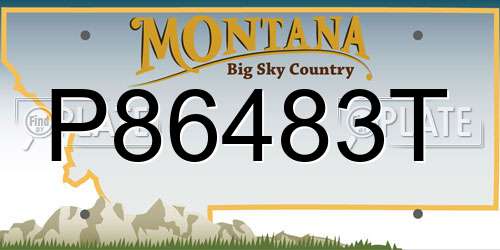 P86483T Montana License Plate