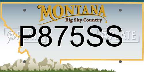 P875SS Montana License Plate