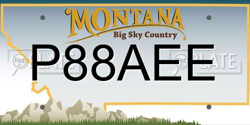 P88AEE Montana License Plate