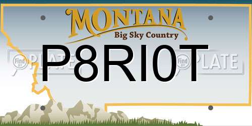 P8RI0T Montana License Plate