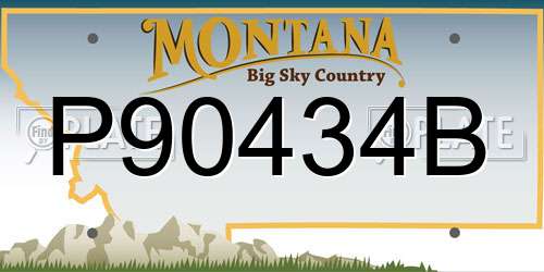 P90434B Montana License Plate