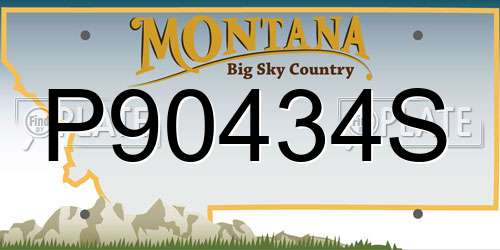 P90434S Montana License Plate