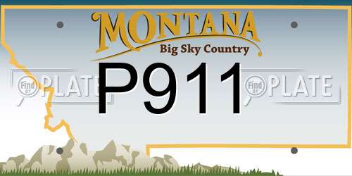 P911 Montana License Plate