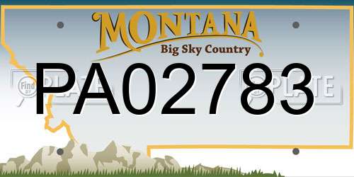 PA02783 Montana License Plate