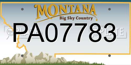 PA07783 Montana License Plate