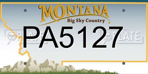PA5127 Montana License Plate
