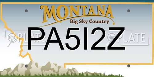 PA5I2Z Montana License Plate