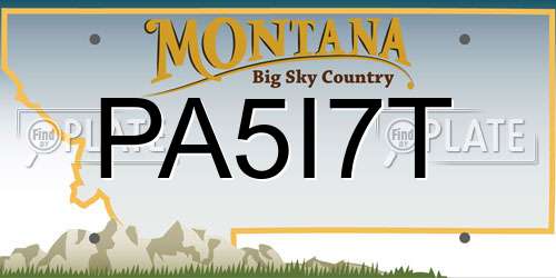 PA5I7T Montana License Plate