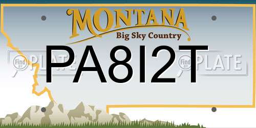 PA8I2T Montana License Plate