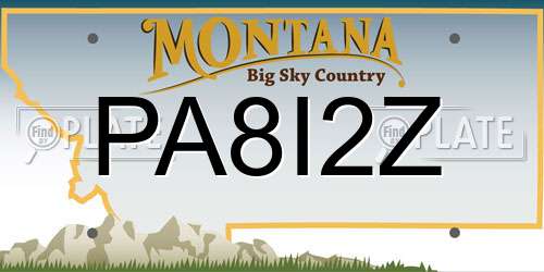 PA8I2Z Montana License Plate