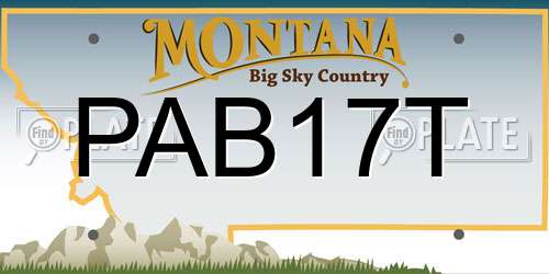 PAB17T Montana License Plate
