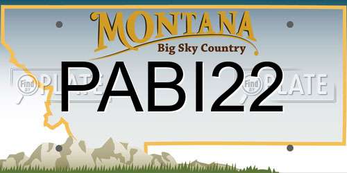 PABI22 Montana License Plate