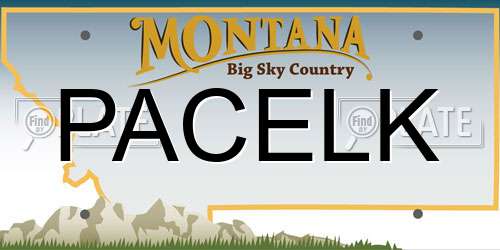 PACELK Montana License Plate