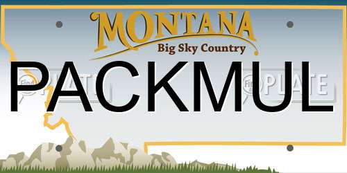 PACKMUL Montana License Plate