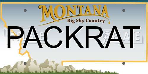 PACKRAT Montana License Plate