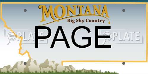PAGE Montana License Plate