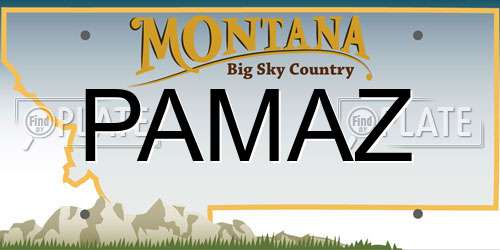 PAMAZ Montana License Plate
