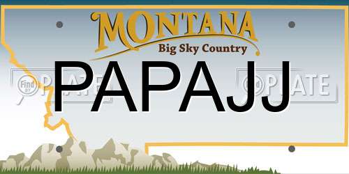 PAPAJJ Montana License Plate