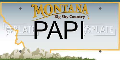 PAPI Montana License Plate