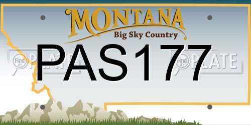 PAS177 Montana License Plate