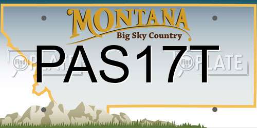 PAS17T Montana License Plate