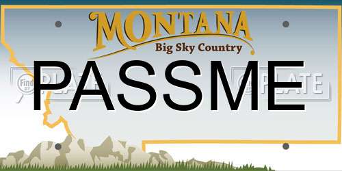 PASSME Montana License Plate