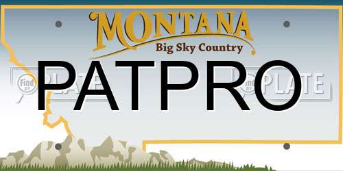 PATPRO Montana License Plate