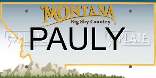 PAULY Montana License Plate