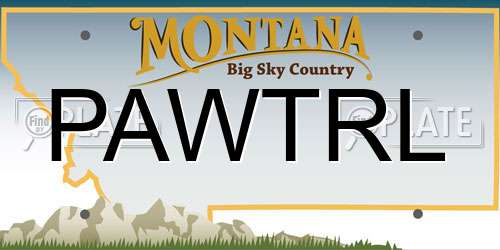 PAWTRL Montana License Plate