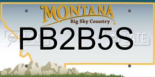PB2B5S Montana License Plate
