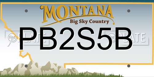PB2S5B Montana License Plate