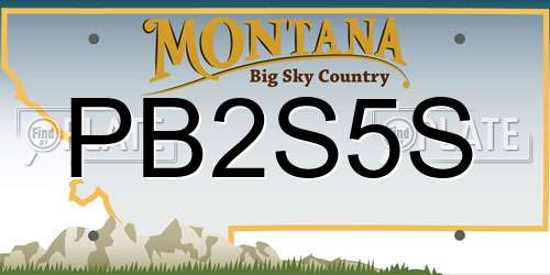 PB2S5S Montana License Plate
