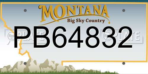 PB64832 Montana License Plate
