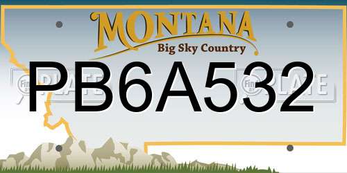 PB6A532 Montana License Plate
