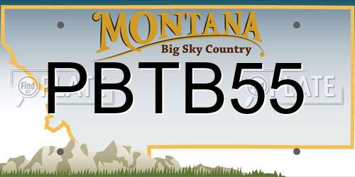 PBTB55 Montana License Plate