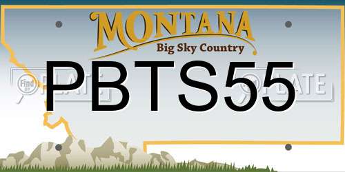 PBTS55 Montana License Plate