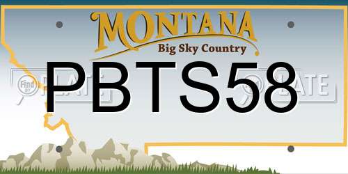 PBTS58 Montana License Plate