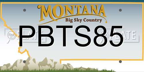 PBTS85 Montana License Plate