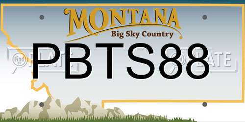 PBTS88 Montana License Plate