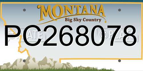 PC268078 Montana License Plate